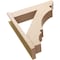 Ekena Millwork 8-in W x 34-in D x 38-in H Balboa Slat Rough Cedar Woodgrain TimberThane Outlooker, Primed Tan OUTUR080X34X38BOA24RCPR - alternate 2